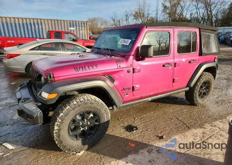 2022 Jeep Wrangler Unlimited Sport из США, поврежденный, VIN 1C4HJXDM6NW142363